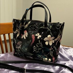 Kate Spade Black and Pink Floral Tote